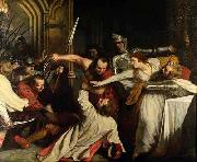 John Opie The Murder of Rizzio, by John Opie oil on canvas